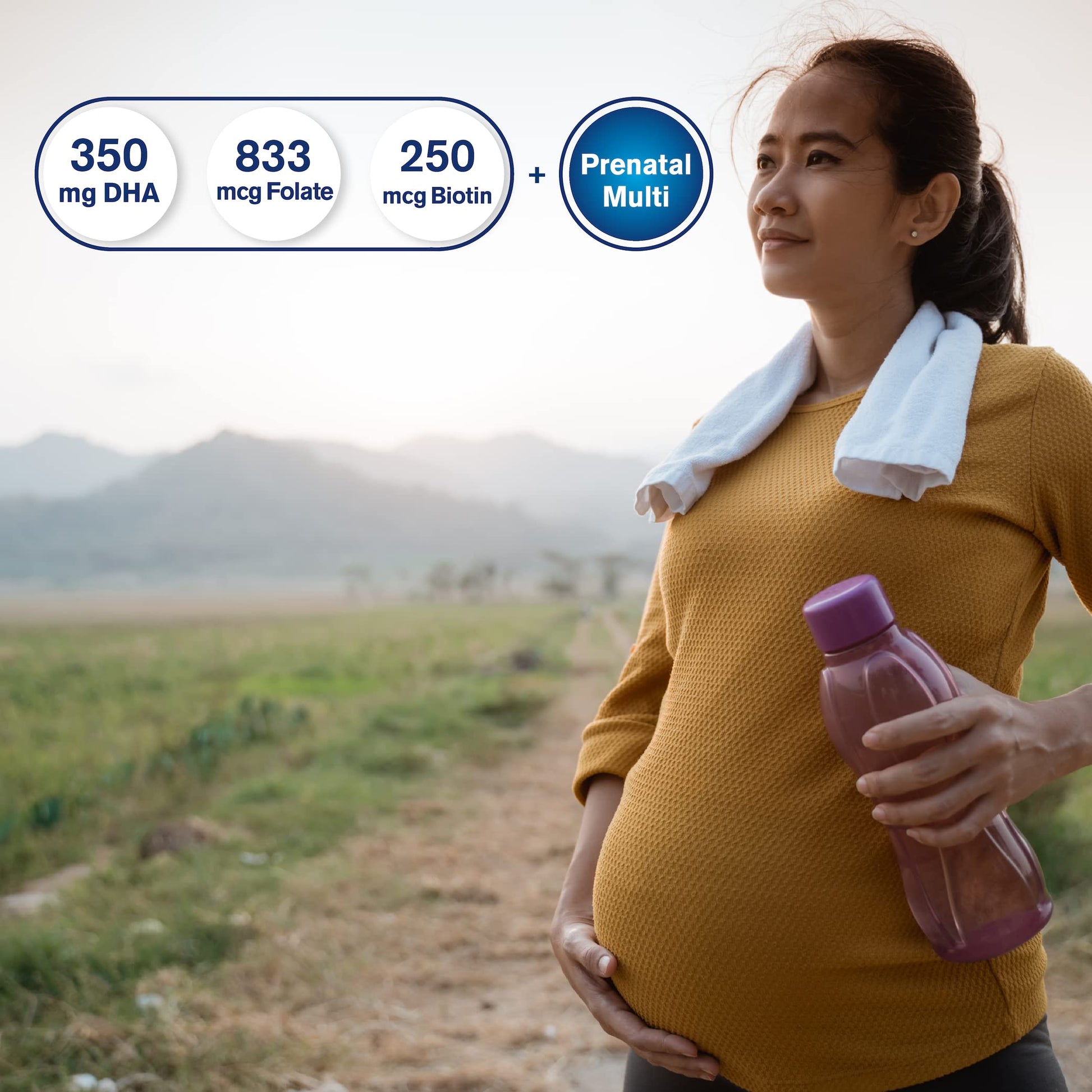 Oceanblue Prenatal Multivitamin with Omega-3 DHA Fish Oil for Pregnant Women Oceanblue