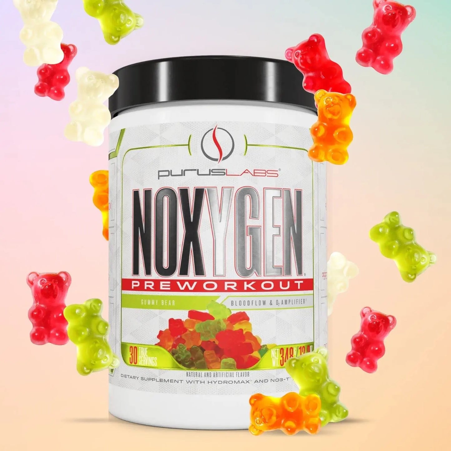 Purus Labs NOXYGEN PREWORKOUT Powder, 30 Servings (Gummy Bear) Purus Labs