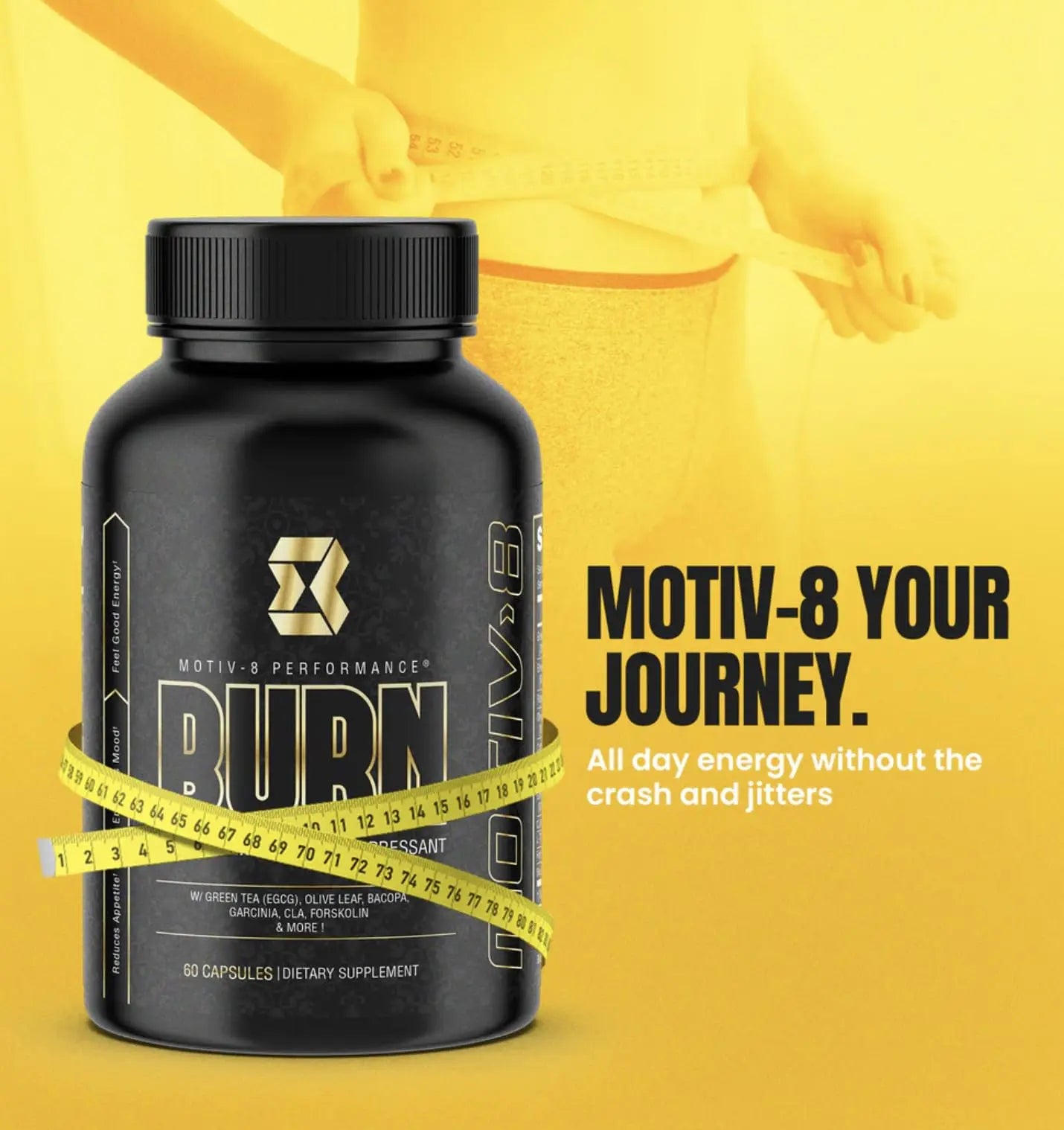 Motiv-8 Performance Pre-Workout Capsules, Natural, Feel Good Energy, No Crash or Jitters Motiv-8