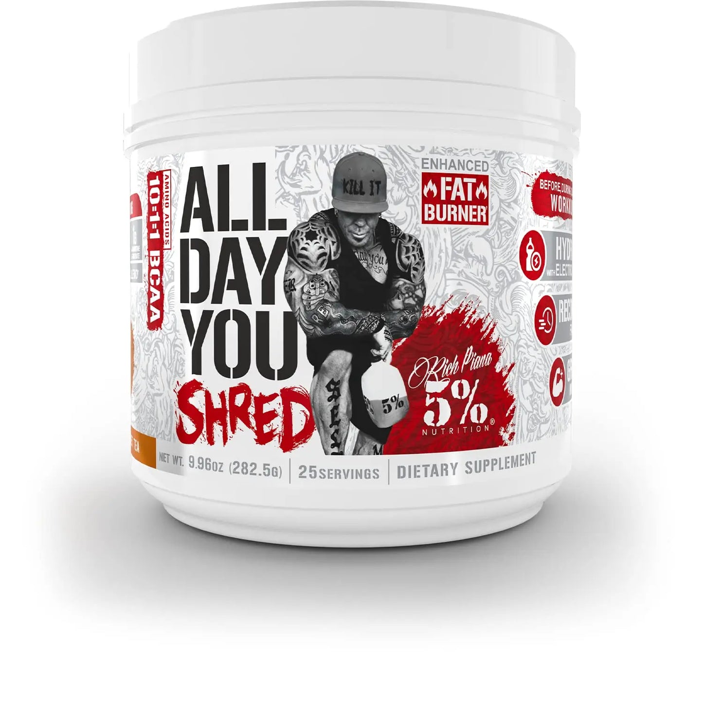 5% Nutrition Rich Piana AllDayYou Shred BCAA Powder | Amino Acid Supplement 5% Nutrition