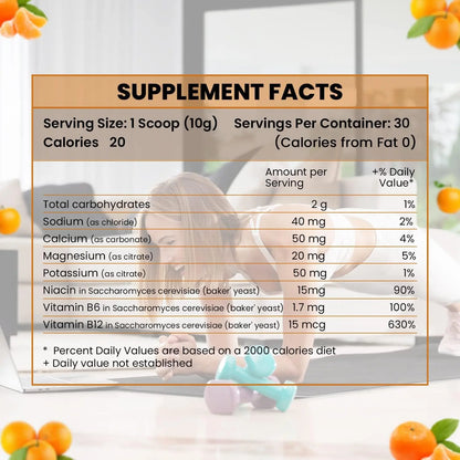 EnergyFirst Prefuel Pre-Workout Powder, Orange Flavor, Boost Energy, Creatine Monohydrate EnergyFirst