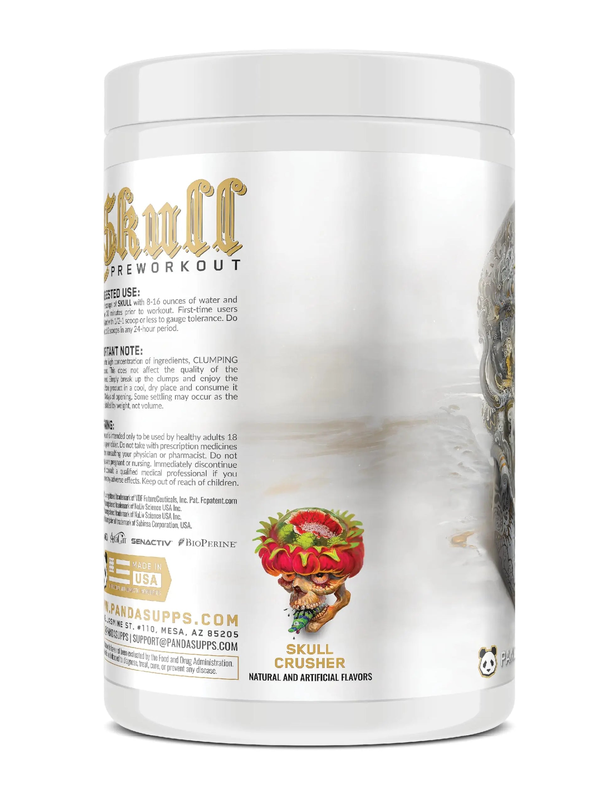 Underground Bio Labs/Panda Supps Skull High Stimulant/Nootropic Pre-Workout,Lion's Mane Underground Bio Labs