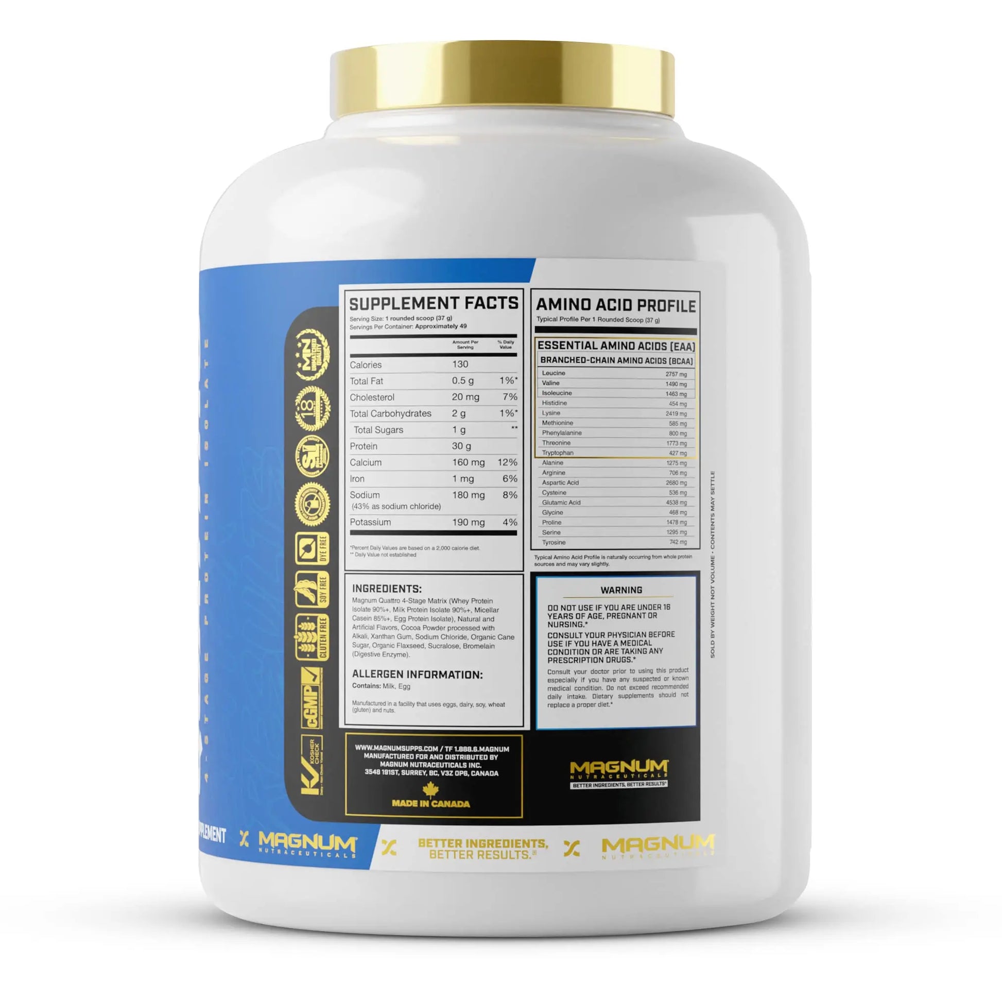 Magnum Nutraceuticals Quattro -, Peanut Butter Cups, 4LB - May Support Muscle Growth QUATTRO