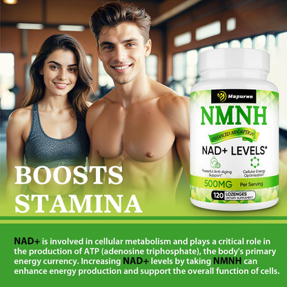 Mapurwn NMNH (Dihydronicotinamide Mononucleotide), NMN Supplement, 500mg per Serving NAD Supplement to Boost NAD+ Levels As We Age for Women & Men, Anti-Aging, Energy, Focus, 120 Count MapurwnBuy Supplements Australia