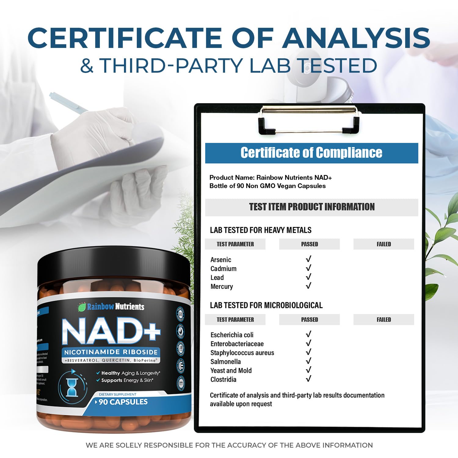 2010 MG NAD+ Supplement- Nicotinamide Riboside, Resveratrol, Quercetin & BioPerine® (High Absorption)- Natural NAD Booster for Anti-Aging, Cellular Energy, Skin- For Women & Men- 90 V Capsules Rainbow Nutrients, LLCBuy Supplements Australia