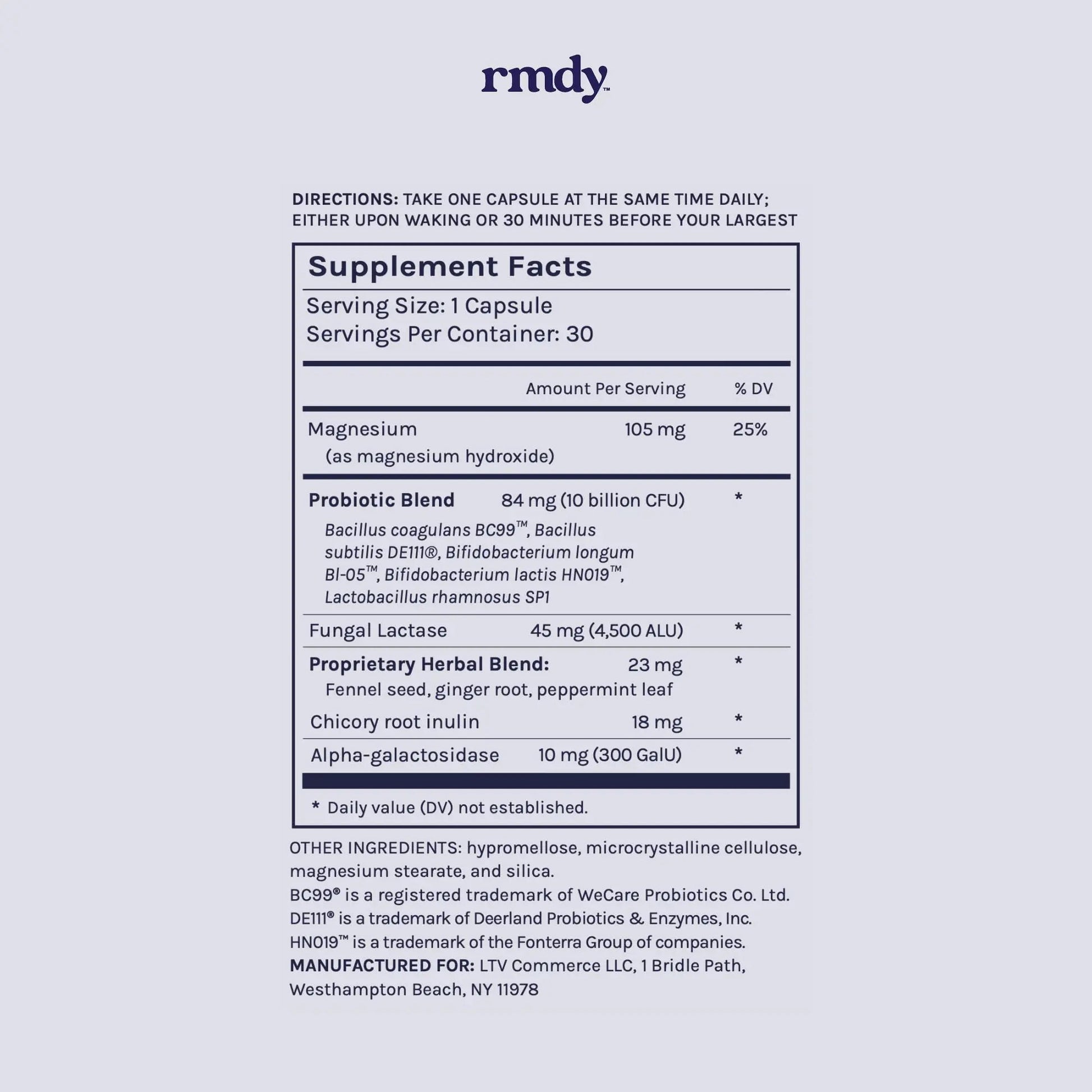 rmdy Constipation, Bloating, & Gas Relief | Relief from Diarrhea, & IBS | Probiotic for Digestive Health & Gut | 30 Capsules rmdyBuy Supplements Australia
