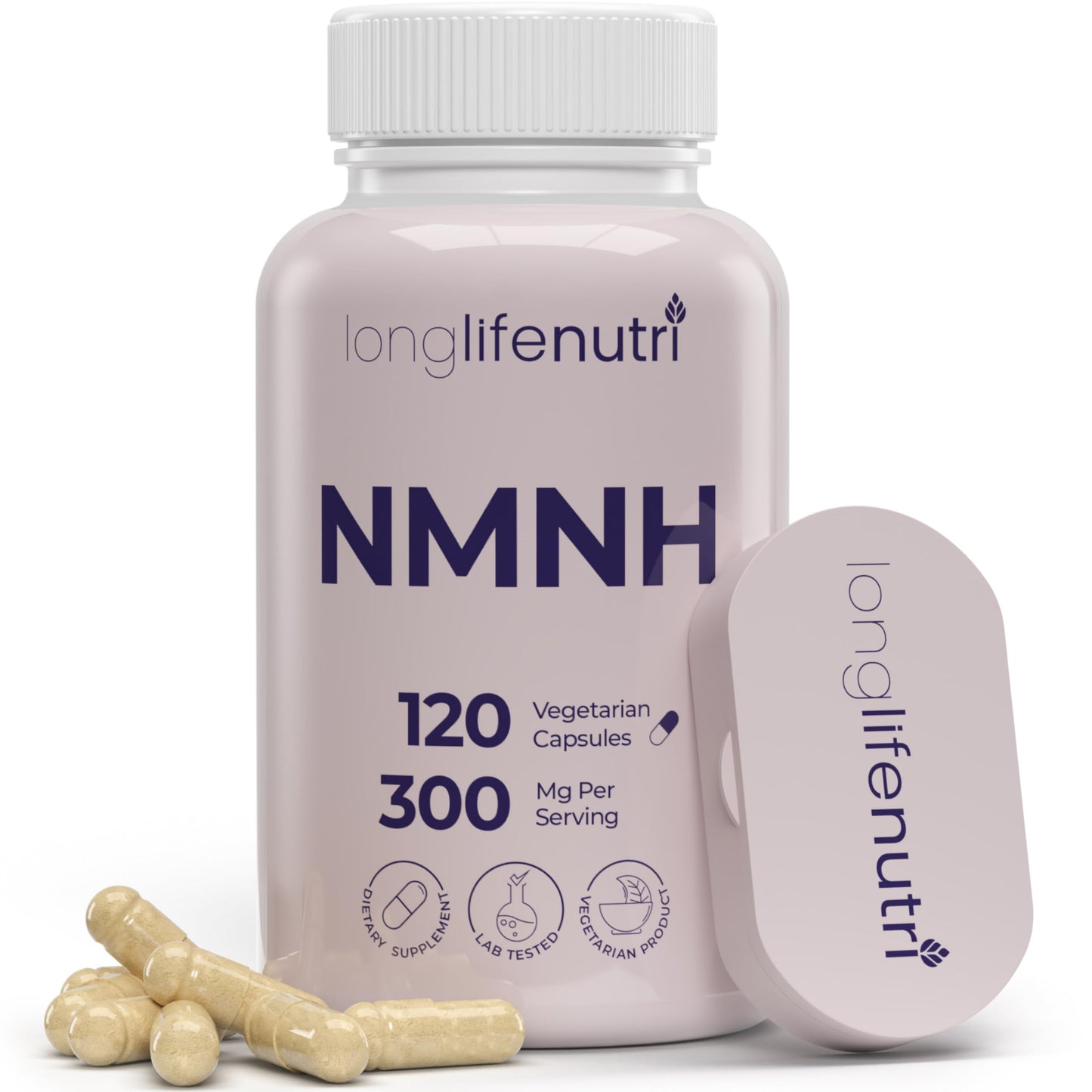 LongLifeNutri NMNH 300mg (Dihydronicotinamide Mononucleotide) - 120 Vegan Capsules, 2-Month Supply, NMN Alternative, NAD Supplement for Energy & Longevity, Lab Tested, Made in USA LongLifeNutriBuy Supplements Australia