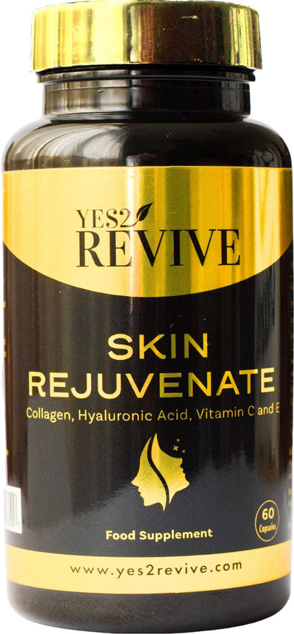 YES2 REVIVE Marine Collagen Capsules - Enhanced with Hyaluronic Acid Vitamin C & E Skin Rejuvenate YES2 REVIVE