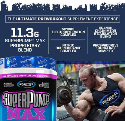 Gaspari Nutrition SuperPump Max Blue Raspberry Ice - 1.41 lbs Gaspari Nutrition