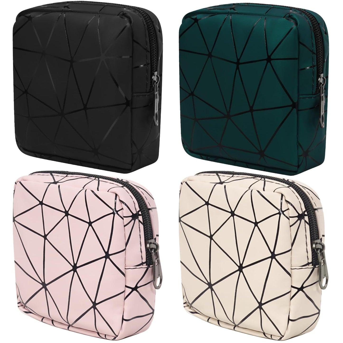 Yazabai Sanitary Napkin Storage Bag Pouch 4PCS Pads and Tampons Bags Pouches Portable Yazabai