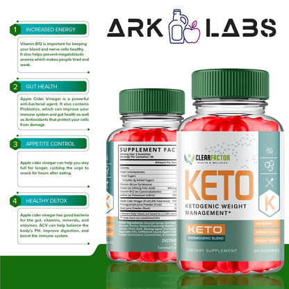 (5 Pack) Clear Factor Gummies, Clear Factor ACV Gummies, Clear Factor Gummy Ark Labs