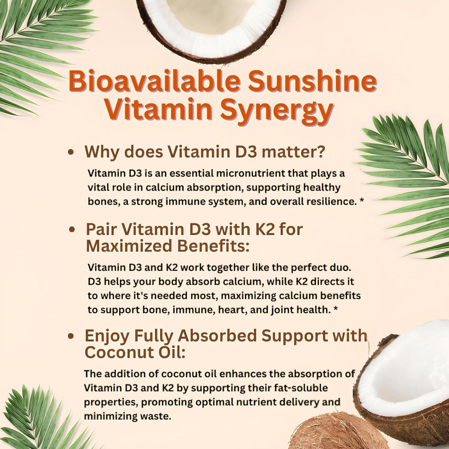 Micro Ingredients Vitamin D3 10,000 IU + K2 MK-7 200 mcg, 300 Softgels with Virgin Coconut Oil | 2-in-1 Vitamins D & K Complex
