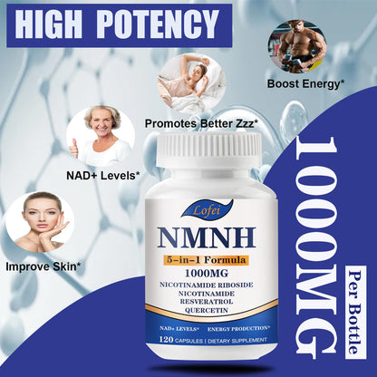 NMNH (Dihydronicotinamide Mononucleotide),NMNH Supplement 1000mg Pure Nicotinamide Mononucleotide Boosts NAD+ Levels, NAD Supplement,for Energy,Immune,Non-GMO, Gluten Free,120 Capsules LofeiBuy Supplements Australia