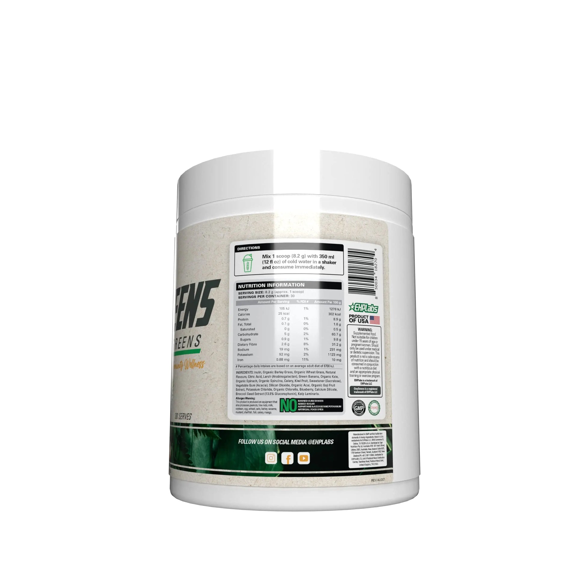 EHP Labs OxyShred + OxyGreens Bundle - Thermogenic Pre Workout Powder & Shredding EHP Labs