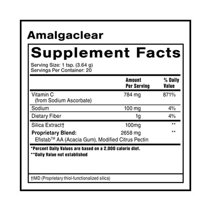 Quicksilver Scientific AmalgaClear - Detox Support with Modified Citrus Pectin & Silica Extract (73g) Quicksilver ScientificBuy Supplements Australia