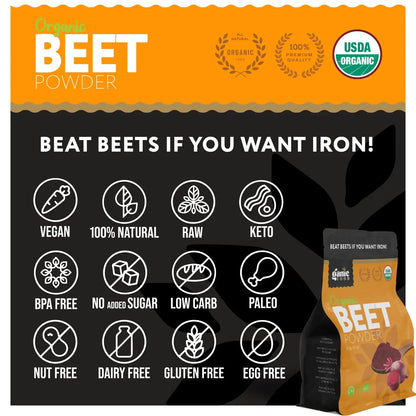 Ganic Food Organic Beetroot Powder, 16 Ounces Ganic Food
