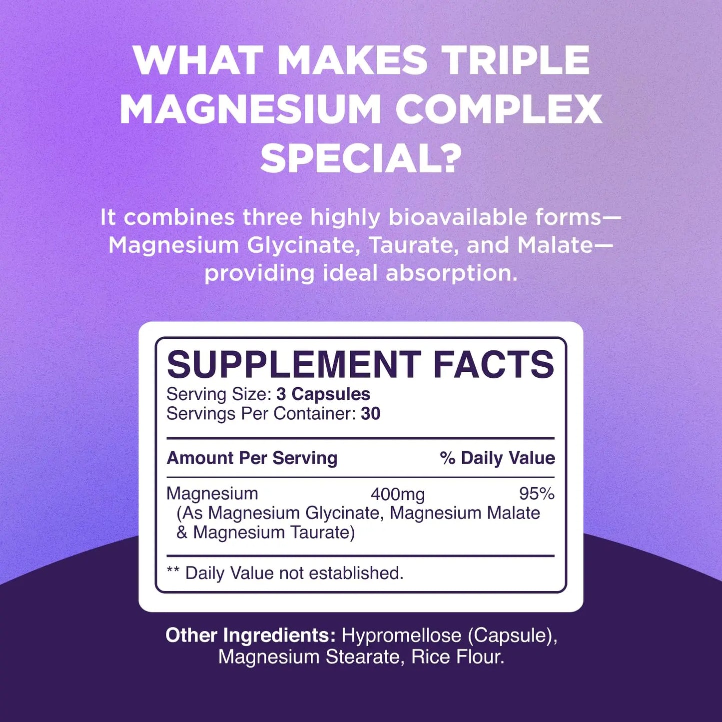 Highly Potent Magnesium Complex Capsules - Triple Magnesium Blend with Taurate Glycinate and Malate - 400mg Supplement Supports Relaxation & Overall Wellness Non-GMO Vegan - 90 Count Phytoral buy supplements Au