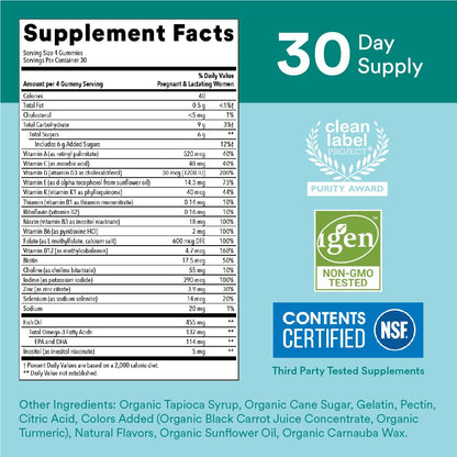 SmartyPants Prenatal Vitamins for Women, Multivitamin Gummies: Omega 3 Fish Oil (EPA/DHA) SmartyPants