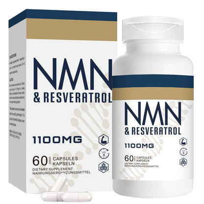 Jeaderly 1100mg NMN & Trans-Resveratrol, 3-in-1 Supplement, 60 Veggie Capsules – Supports NAD+ Boost*, Cellular Energy, Immune Function, Muscle Health & Anti-Aging, 30-Day Supply JeaderlyBuy Supplements Australia