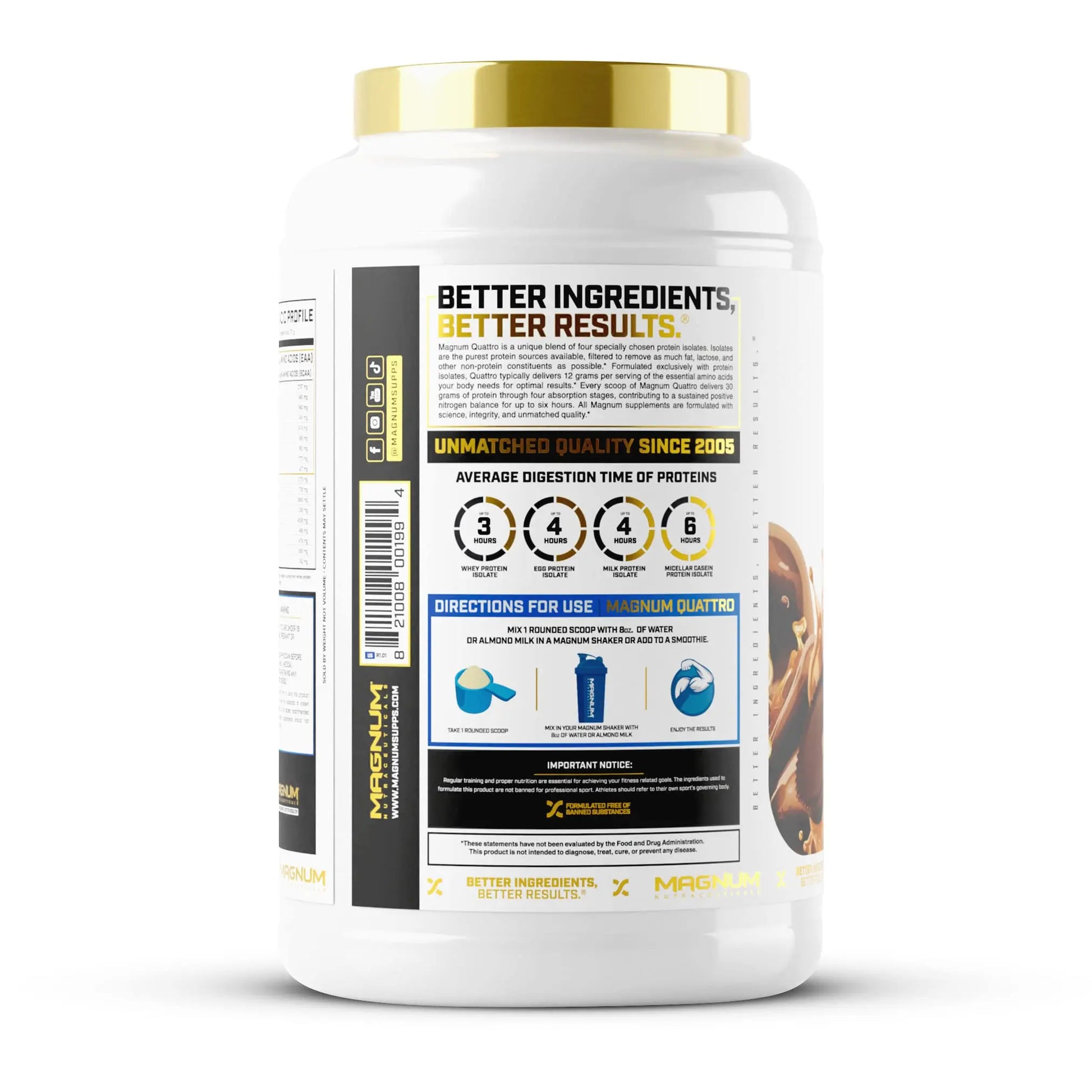 Magnum Nutraceuticals Quattro -, Peanut Butter Cups, 2LB - May Support Muscle Growth QUATTRO