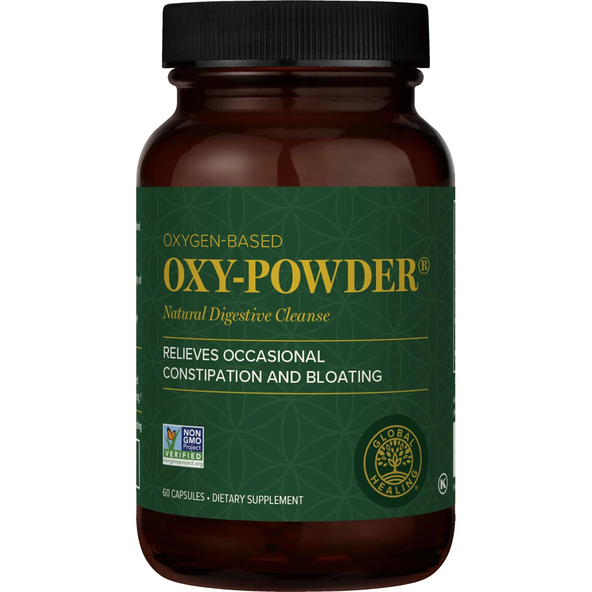OXY-POWDER supplement bottle on a white background