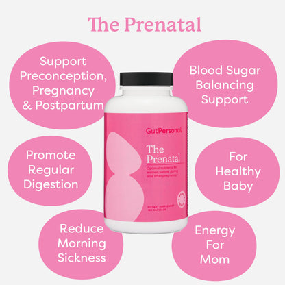 GutPersonal The Prenatal Supplement, Alleviates Morning Sickness and Contains Essential Nutrients GutPersonal