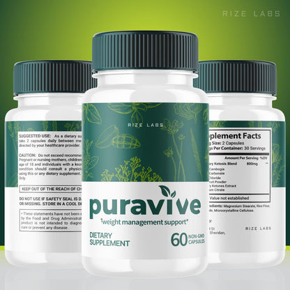 (5 Pack) Puravive Weight Health Pills, Puravive Exotic Rice Capsules Reviews, Purevive Weight rize labs