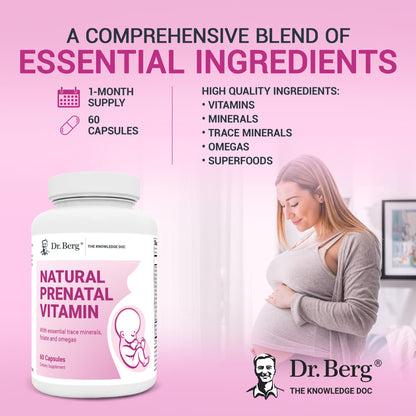 Dr. Berg Natural Prenatal Vitamins for Women (Pregnant & Nursing) - Prenatal Vitamins Dr. Berg Nutritionals