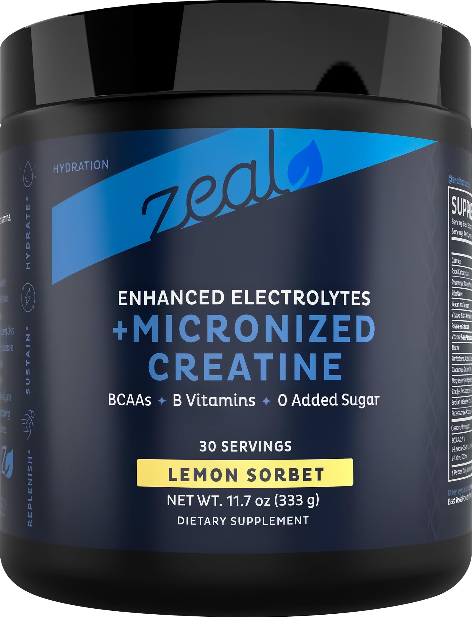 Zeal Naturals Creatine with Electrolytes & Brain Health Nootropics - 30 Servings | Women's Support for Energy, Strength, Focus, & Hydration with B Vitamins | Lemon Sorbet | Zero Sugar No Bloat Formula Zeal NaturalsBuy Supplements Australia