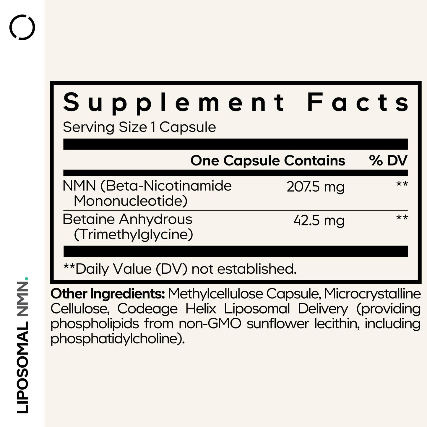 Codeage Liposomal NMN & TMG Supplement - Nicotinamide Mononucleotide NAD+ Precursor, Betaine Anhydrous Trimethylglycine TMG - Non-GMO - 30 Capsules CodeageBuy Supplements Australia
