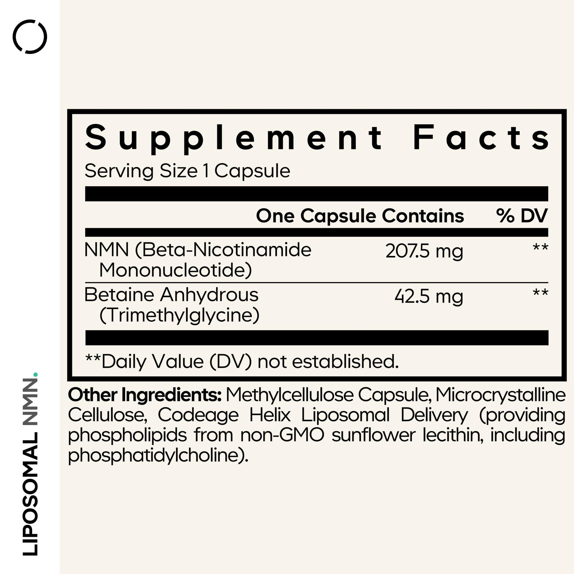 Codeage Liposomal NMN & TMG Supplement - Nicotinamide Mononucleotide NAD+ Precursor, Betaine Anhydrous Trimethylglycine TMG - Non-GMO - 30 Capsules CodeageBuy Supplements Australia