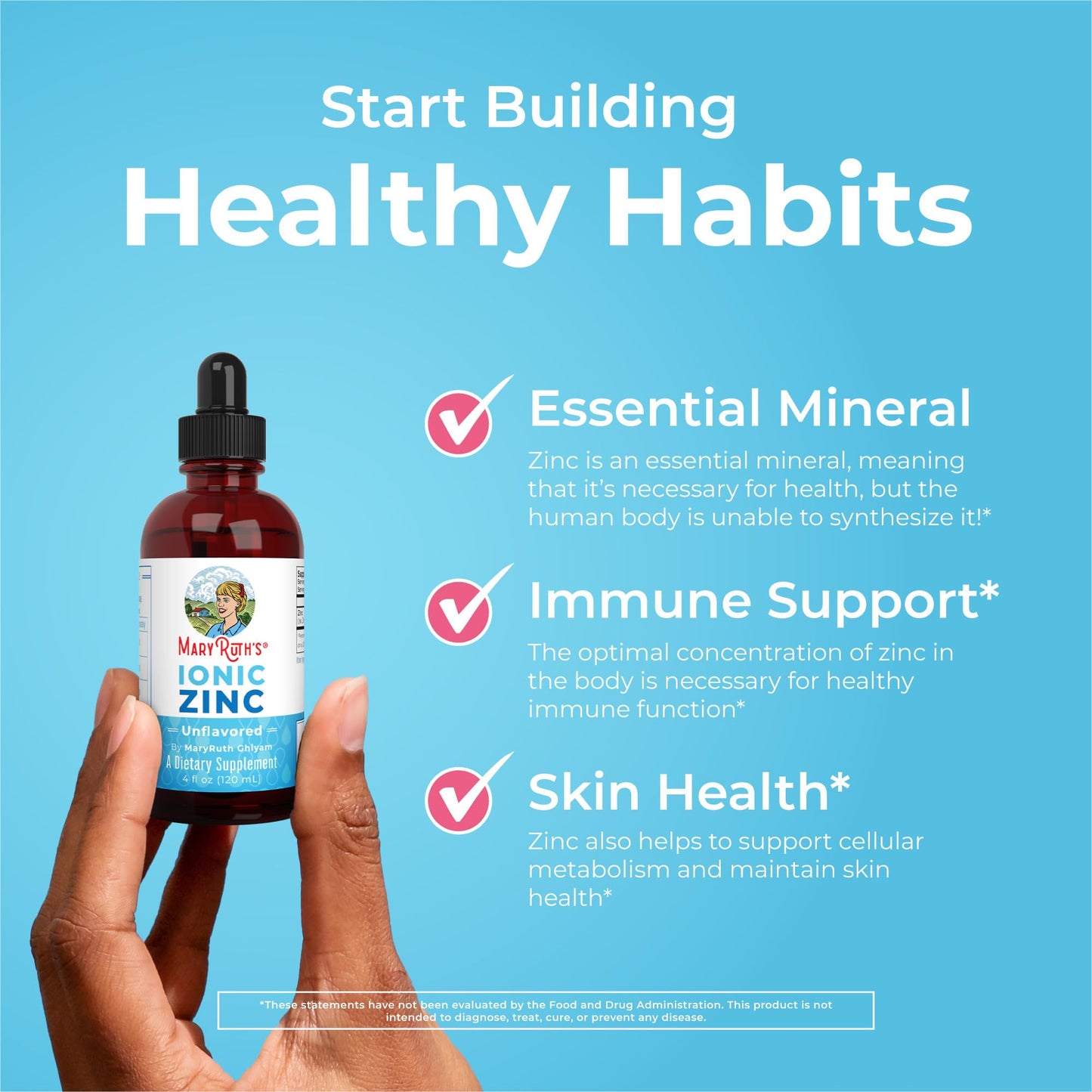 MaryRuth Organics Zinc Supplement for Immune Support, Immune Support Supplement for Kids, Ages 4-13, Zinc Sulfate, Vegan, USDA Organic, Glycerin Based, 2 Fl Oz MARYRUTH'SBuy Supplements Australia
