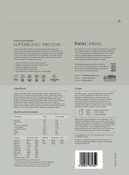 Form Superblend Protein - Vegan Protein Powder with Superfoods, Vitamins and Minerals Form
