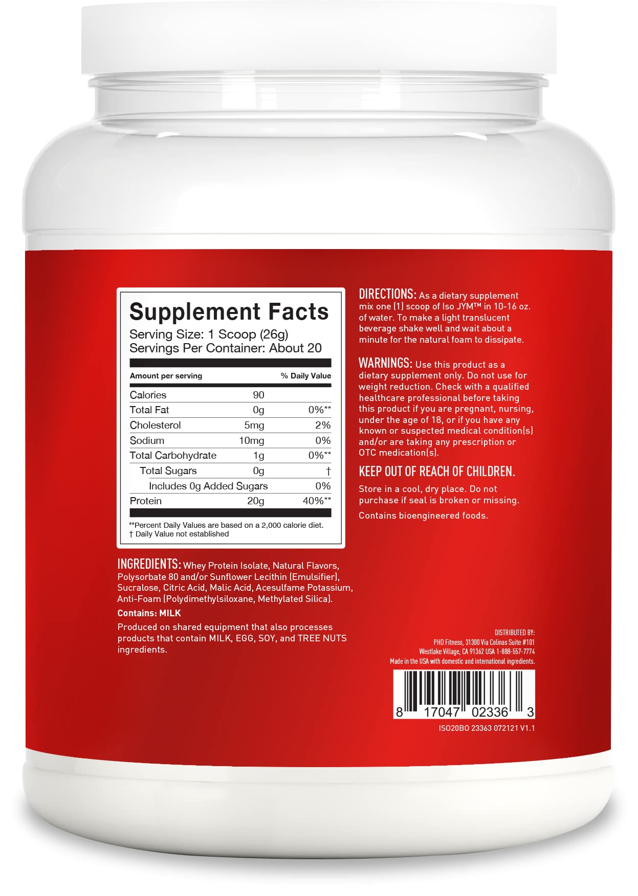 ISO JYM 20 Servings - Bombsicle JYM Supplement ScienceBuy Supplements Australia