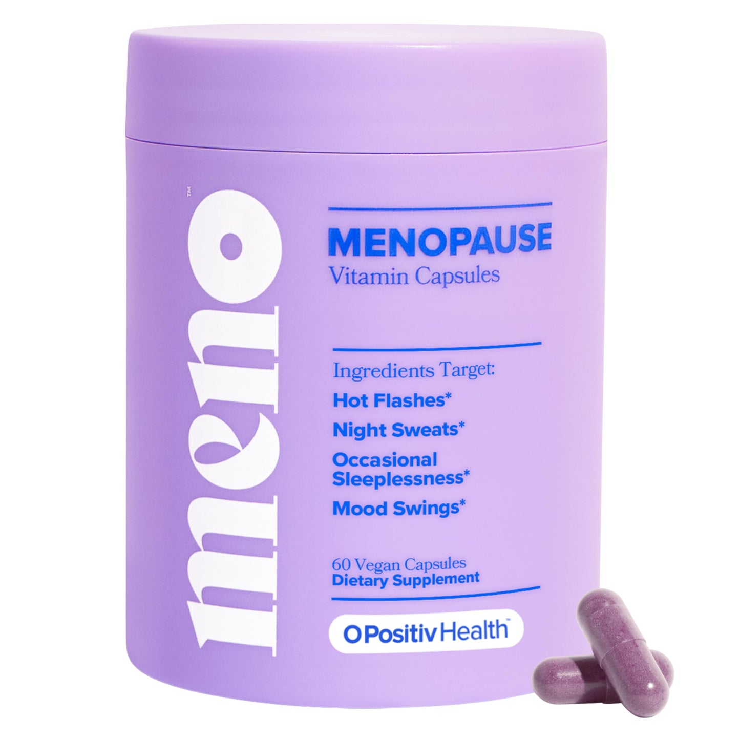 O Positiv MENO Vitamins for Menopause - Hormone-Free Menopause Supplement for Women - Black Cohosh & Ashwagandha KSM-66 - Helps Relieve Hot Flashes, Night Sweats, Mood Swings - 30 Servings (Pack of 1) O PositivBuy Supplements Australia