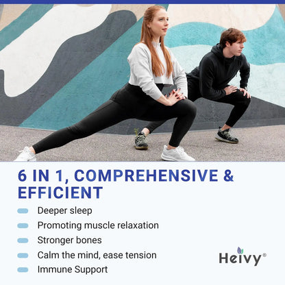 Heivy 4 in 1 Magnesium Complex with Zinc & Vitamin D3, 320mg Elemental Magnesium (Glycinate/Citrate/Gluconate/Malate), 120 Capsules (4 Months Supply), Vegan, Non-GMO, Gluten-Free, 3rd Party Tested Heivy buy supplements Au