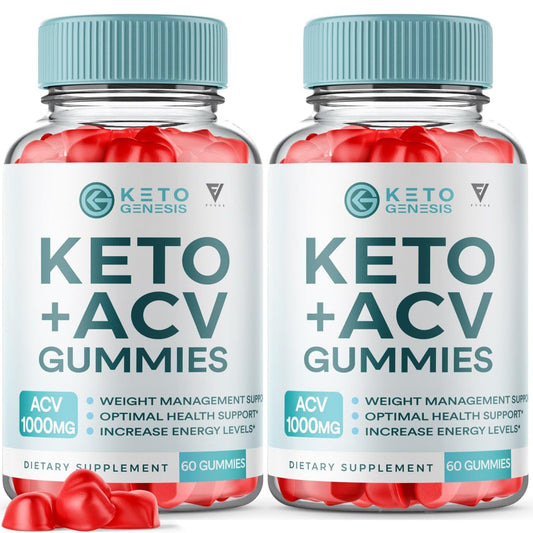 (2 Pack) Keto Genesis Keto ACV Gummies Advanced Weight Loss, Ketogenesis Keto Fyvus