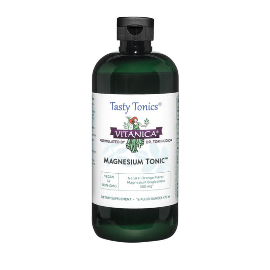 Vitanica Magnesium Tonic, Liquid Magnesium Bisglycinate Chelate 300 mg with Vitamin B6, Dr Formulated Supplement, Orange Flavor, Vegan, Gluten Free and Non-GMO,16 fl oz VitanicaBuy Supplements Australia