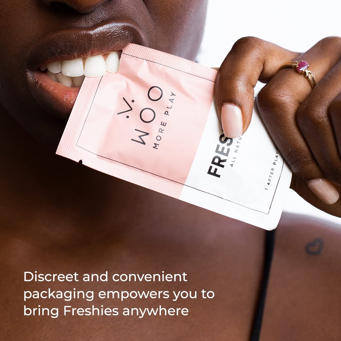 Woo More Play Freshies: All-Natural Feminine Intimacy Towelette Wipes with Coconut Oil Woo More Play