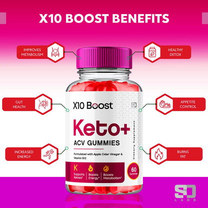 X10 Boost Keto ACV Gummies Advanced Weight Loss, X10 Boost Keto + ACV 1000mg Apple S.O Labs