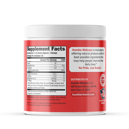 Humble Wellness Pre-Workout: Increase Focus, Decrease Mental Fatigue, Supports Nitric Humble Wellness