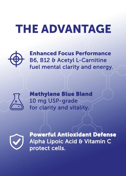Lunakai PRO USA Made Methylene Blue Capsules Pharmaceutical Grade with Vitamin C, B6, B12 – 3rd-Party Tested Daily Brain & Focus Support Supplement for Humans, 60ct Lunakai buy supplements Au