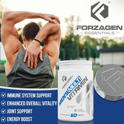 Forzagen Essentials Men's Multivitamin with Creatine and BCAA, Complete Vitamin and Mineral Complex, 60 Tablets Forzagen buy supplements Au