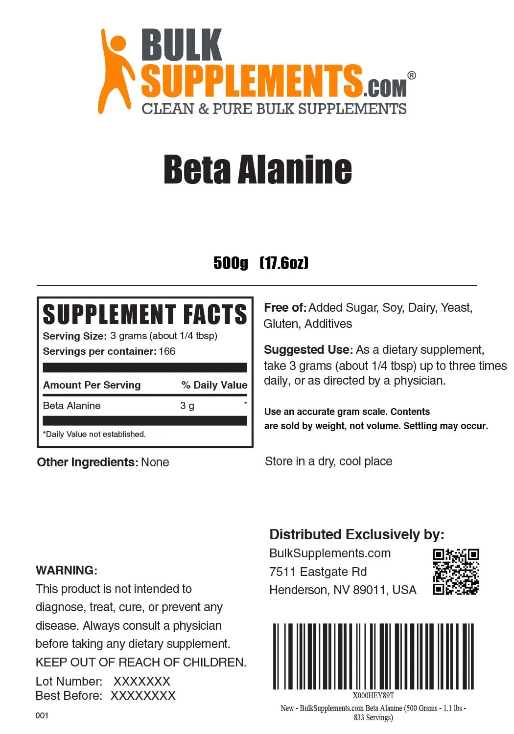 BULKSUPPLEMENTS.COM Beta Alanine 500g & L-Citrulline 500g Bundle BULKSUPPLEMENTS.COM