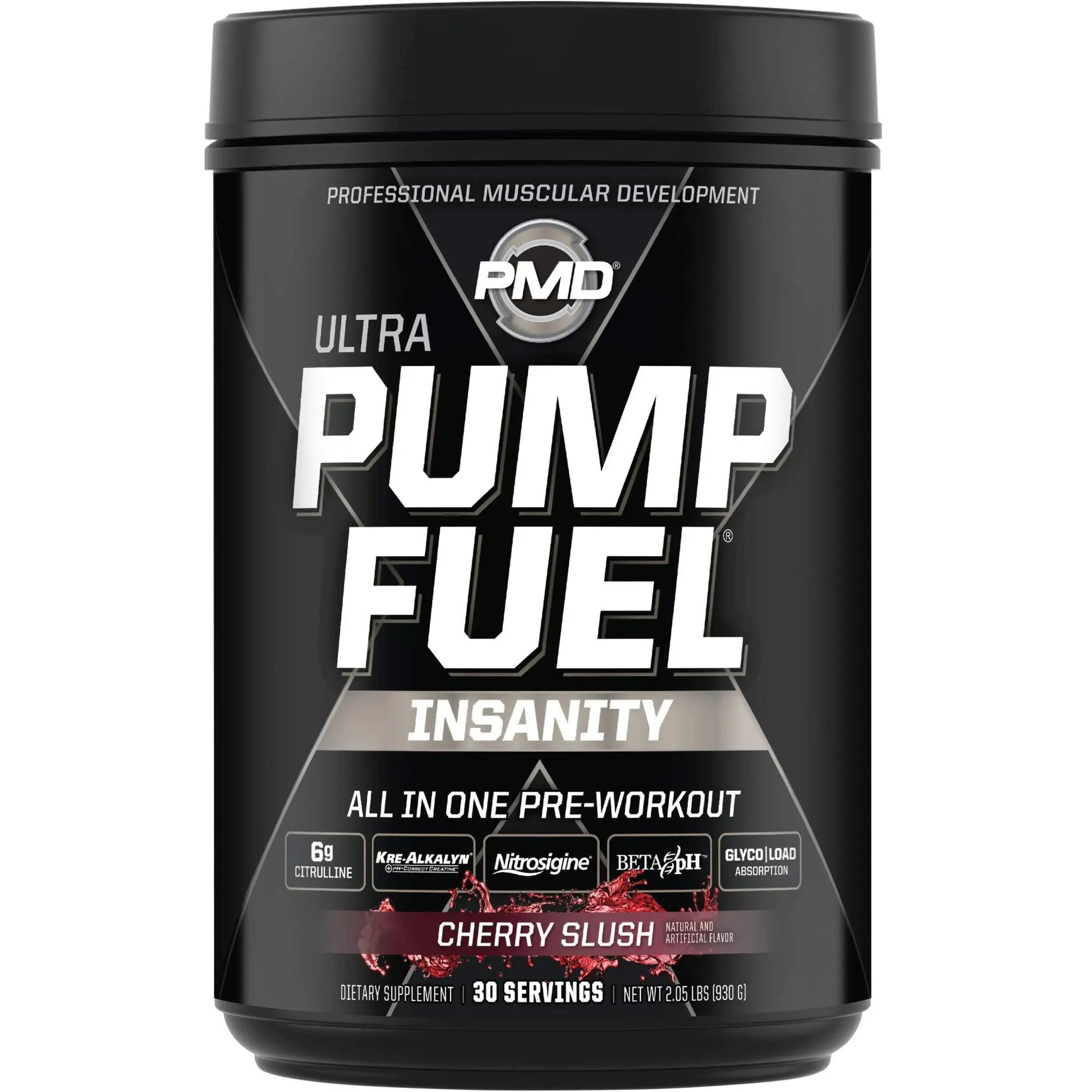 PMD Sports Ultra Pump Fuel Insanity - Pre Workout – Cherry Slush (30 Servings) PMD