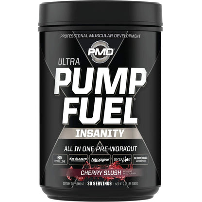 PMD Sports Ultra Pump Fuel Insanity - Pre Workout – Cherry Slush (30 Servings) PMD