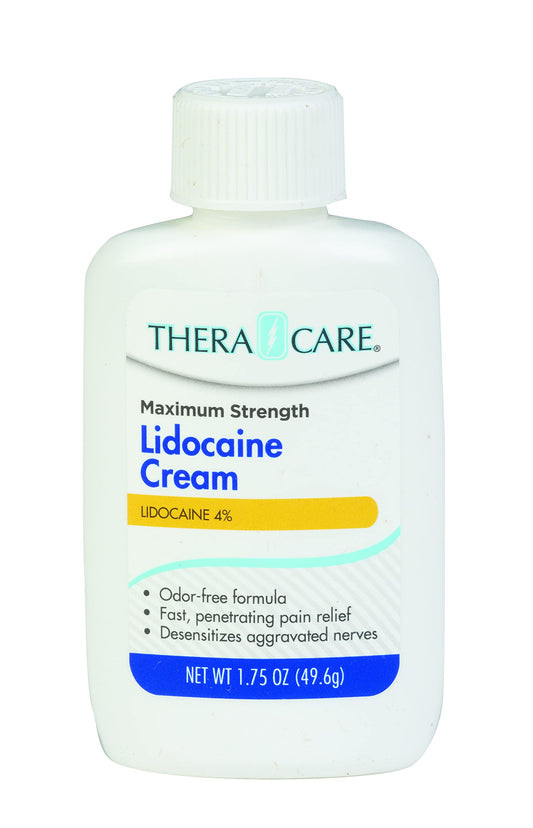 Thera|Care Maximum Strength OTC Lidocaine Cream | Numbs Away Pain | Long-Lasting Relief | Non-Greasy | 1.75 Oz Thera CareBuy Supplements Australia
