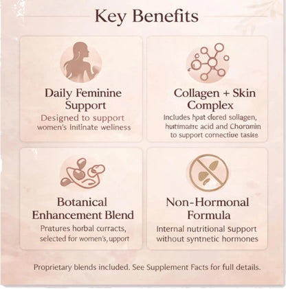MINANATURALS VELVIRA Feminine Wellness Support Supplement for Women Herbal Rejuvenation Formula with Vitamins, Amino Acids & Collagen 30 Tablets MINANATURALS buy supplements Au