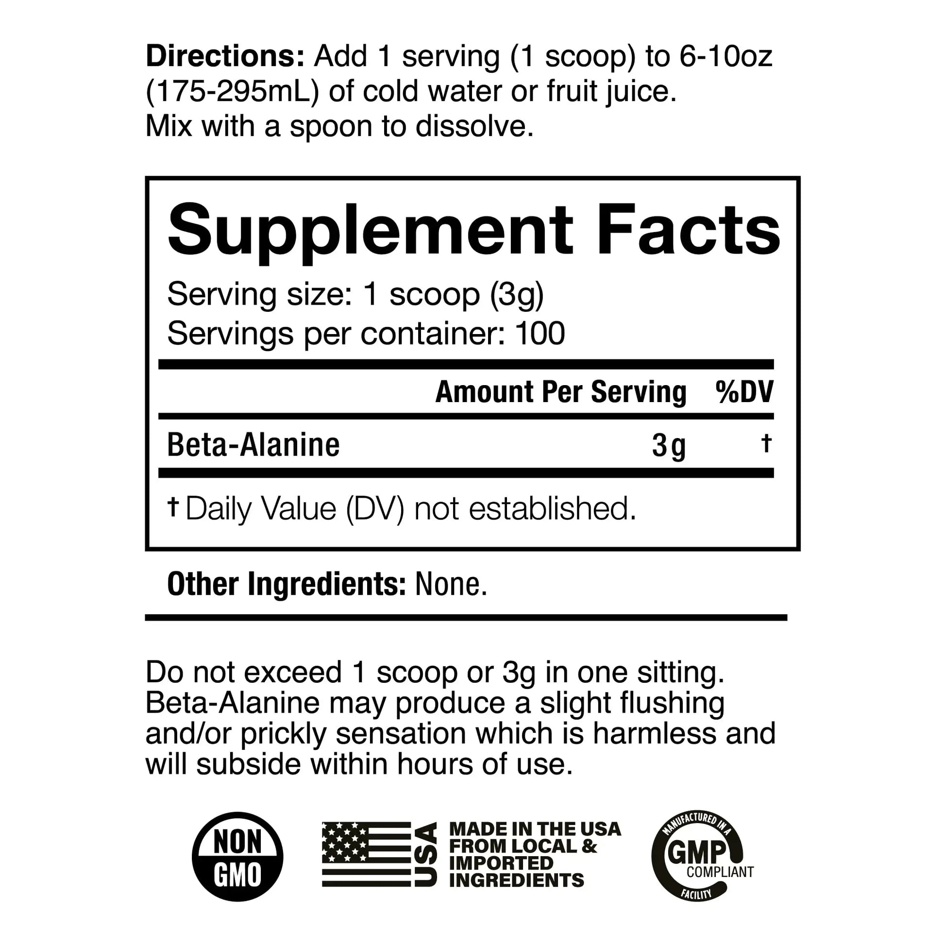 JNX SPORTS The Curse! Beta Alanine Powder - Unflavored, 100 Servings, 3g per Serving JNX SPORTS