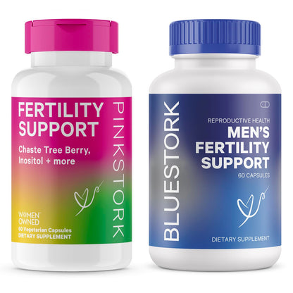 Pink Stork & Blue Stork His and Hers Fertility Bundle: Fertility Supplements for Women, Fertility Supplements Pink Stork